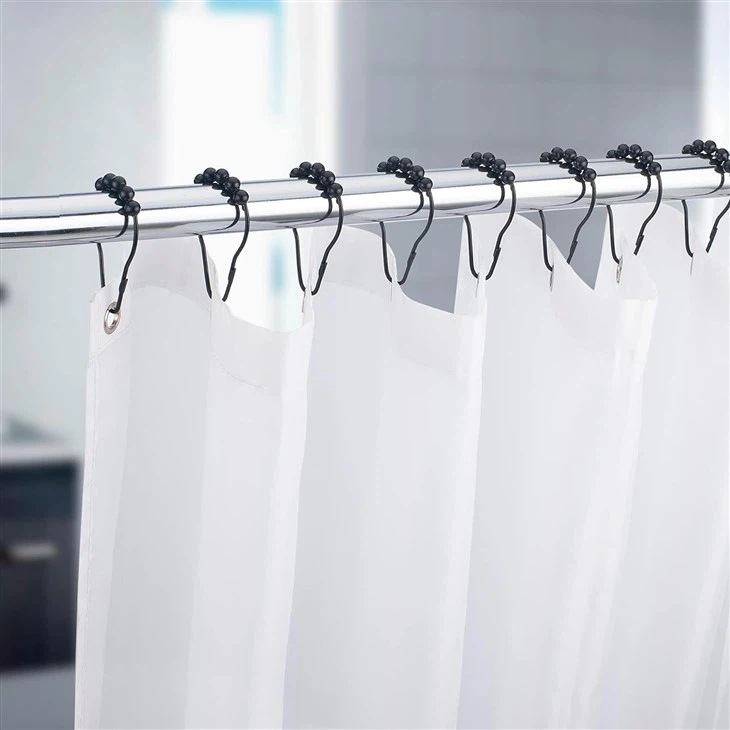 PEVA Bathroom Shower Curtain Waterproof With Magnet Pure Plain Color Shower Curtain Liner