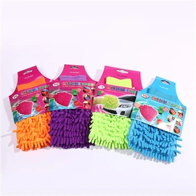 Chenille Double Side Cleaning Gloves Ισχυρή ικανότητα καθαρισμού