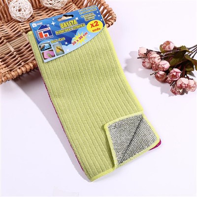 Creative Microfiber & Wire Cleaning Cloth Multi-Usage Dishcloth
